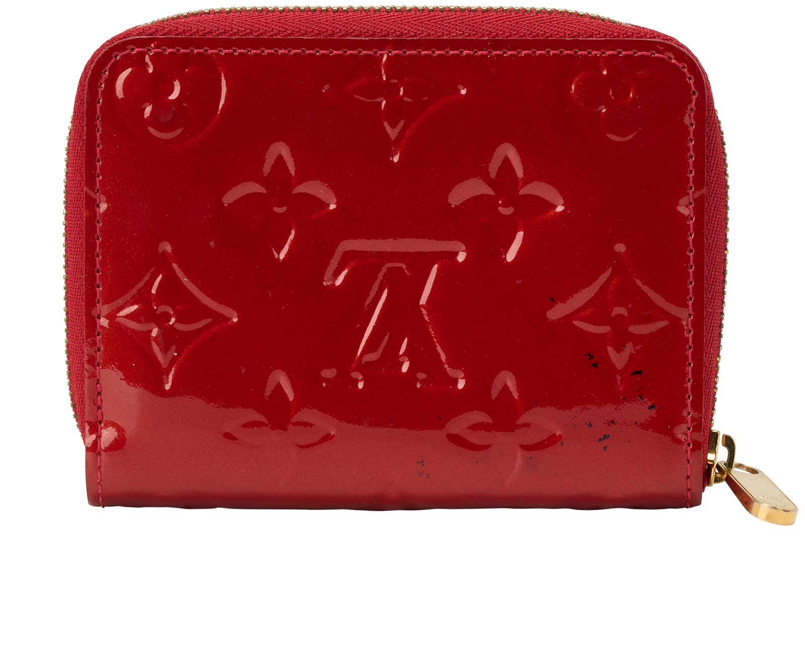 Louis Vuitton Zippy Wallet, &pound;210, Accessories, Red, Patent Leather, Back view